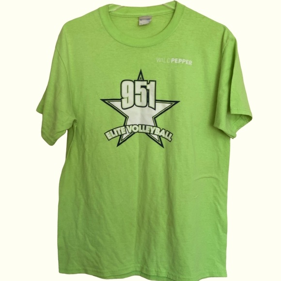 Elite Volleyball Short Sleeve T-Shirt Wild Pepper. Green. Size Medium. - Picture 5 of 5
